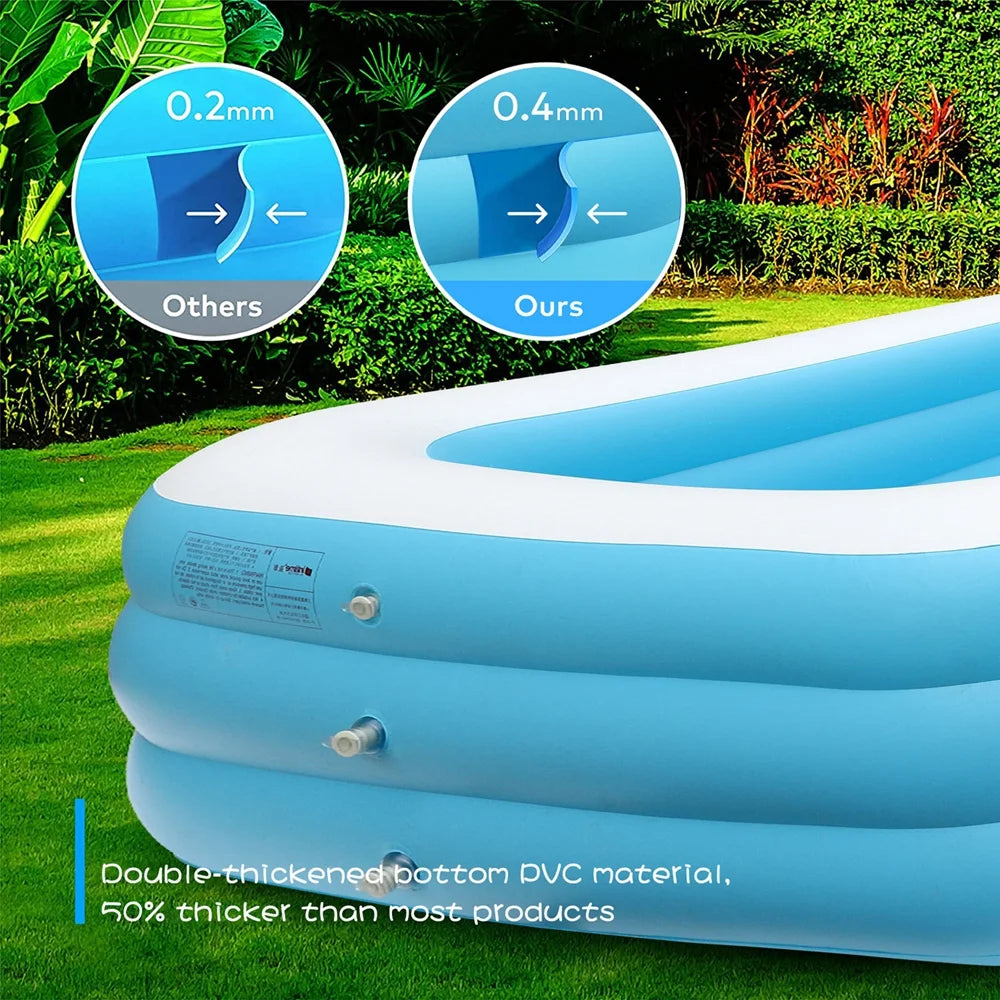 Inflatable Swimming Pool, 103" X 69" X 23" Above Ground O535