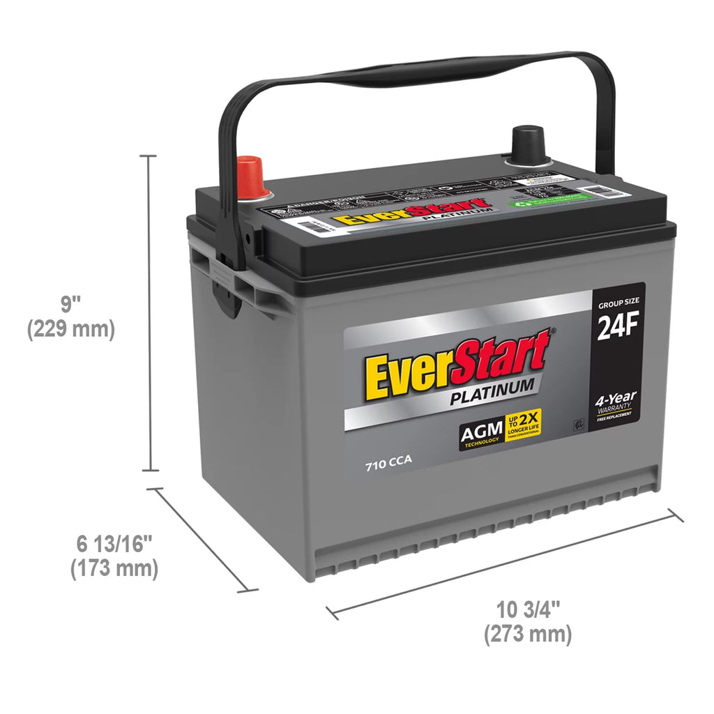 AGM Automotive Battery Group Size 24F 12 Volt 750 CCA M8288
