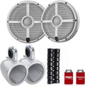 6.5" White Grill Marine Speakers I81272