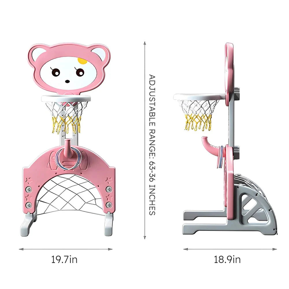4 in 1 Adjustable Height Kids' Toddler Basketball Stand J63307