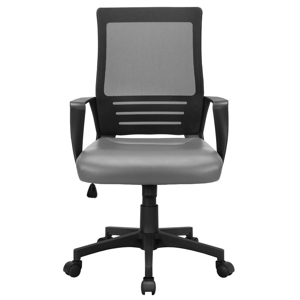 Adjustable Midback Ergonomic Mesh Swivel Office Chair with Lumbar Support, Brown Seat R139