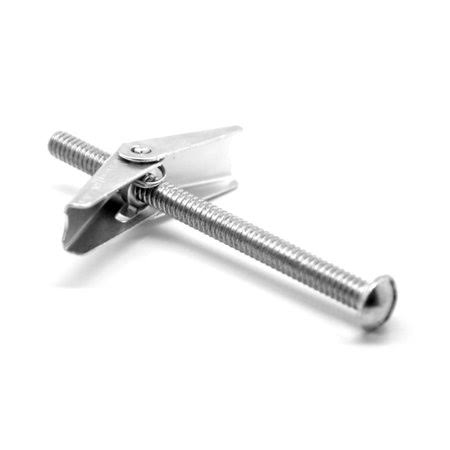3/16 inch-24 x 4 inch Coarse Thread Toggle Bolt Combo Truss Head Low Carbon Steel Zinc Plated Pk 50 A80846