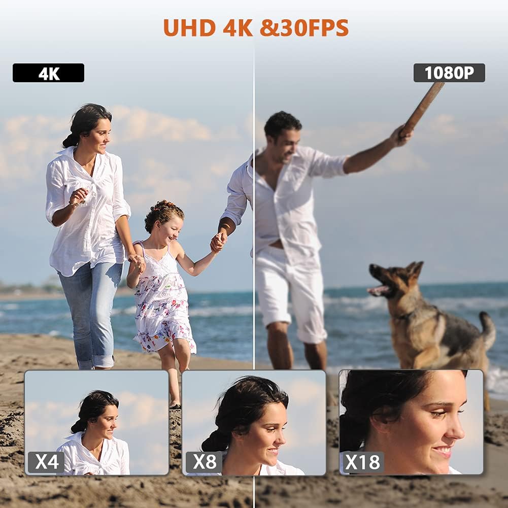 4K 48MP WiFi Camcorder with Touch Screen IR Night Vision F1710