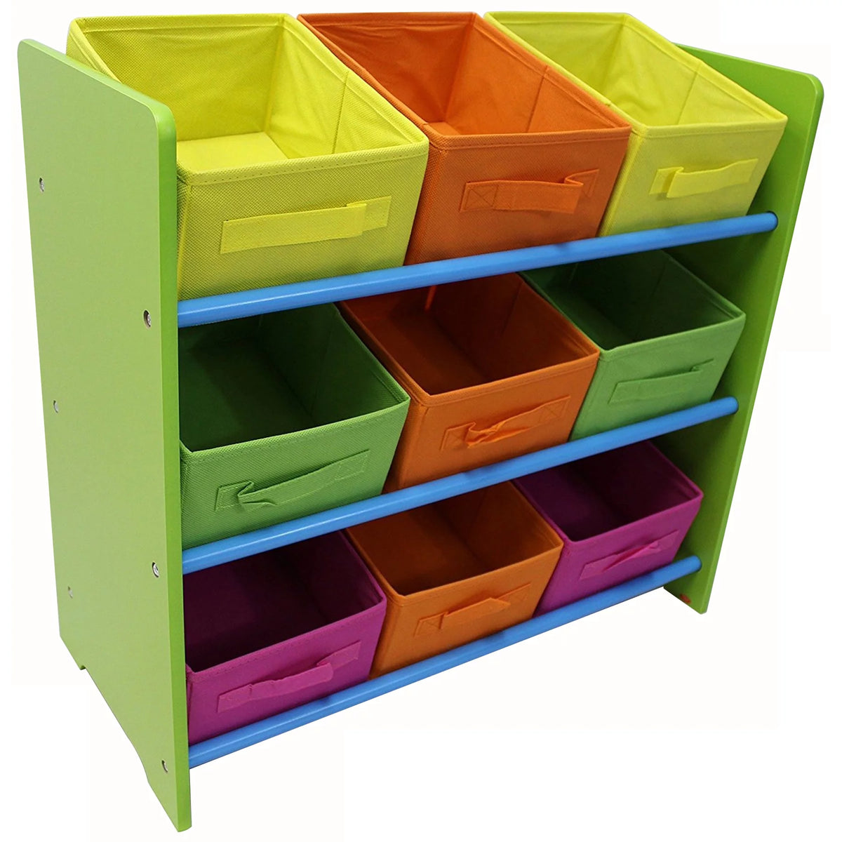 3 Tier Storage Unit with 9 Removable Fabric Bins Z584491