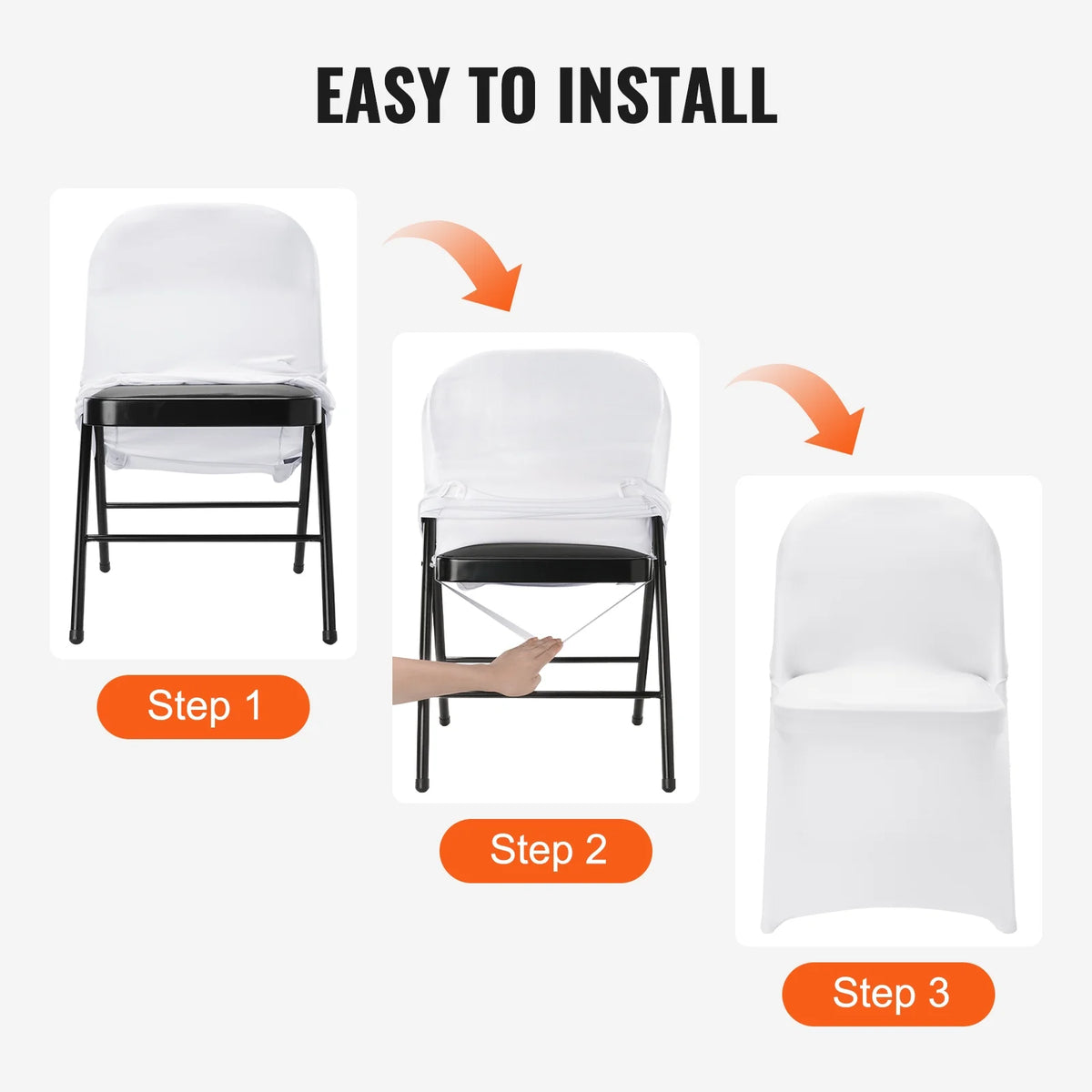 30 PCS White Stretch Spandex Chair Covers Z303700