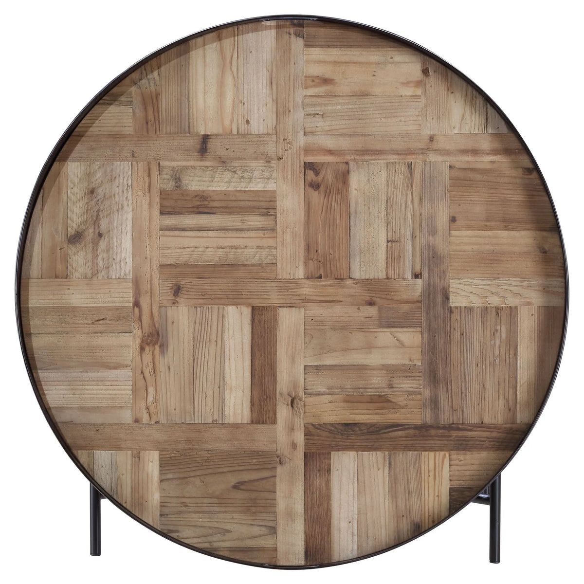Reclaimed Fir & Metal Coffee Table V9654
