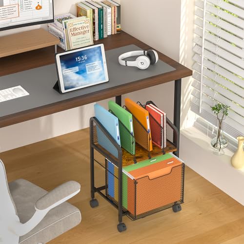 White Rolling File Cabinet with Adjustable Dividers R2688