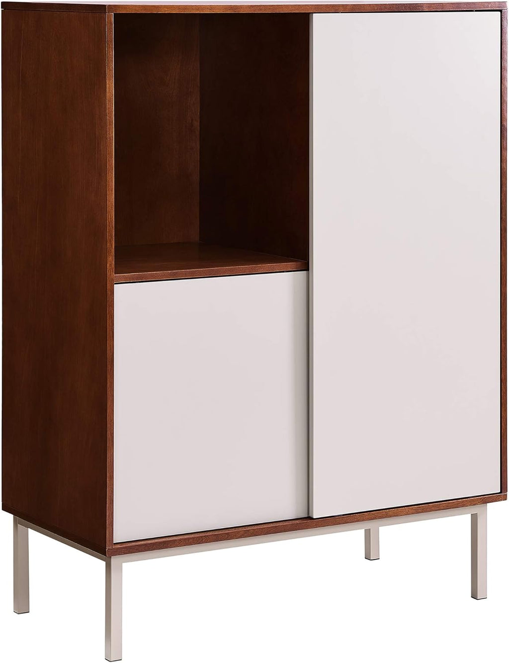 Two-Tone Sliding Door Cabinet P2163