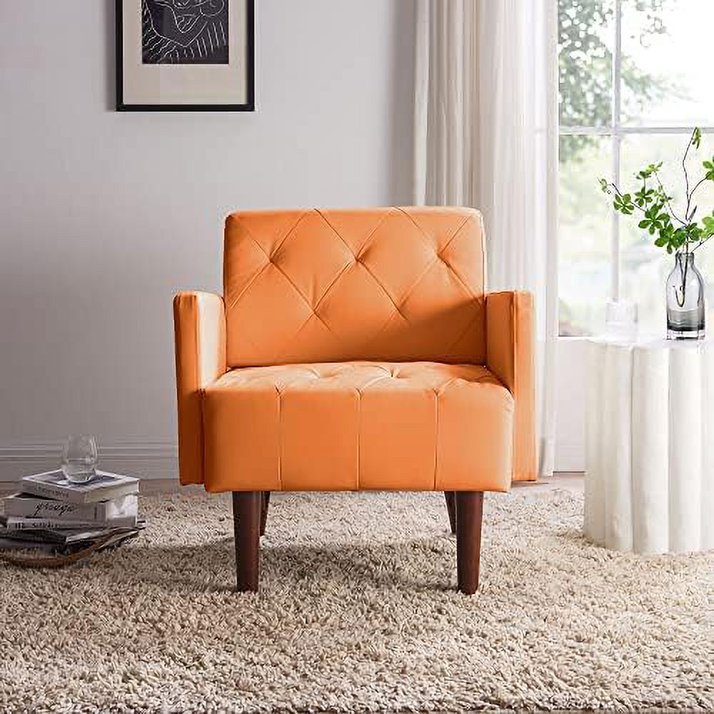 Faux Leather Tufted Accent Chair L769