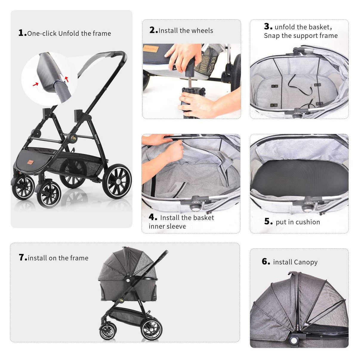 3 in 1 Pet Stroller Y175