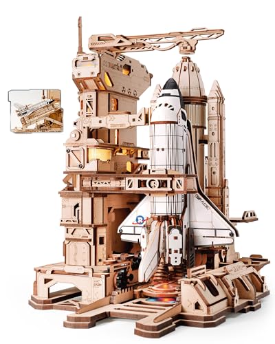 3D Wooden Space Shuttle Puzzle with Lighting Y412