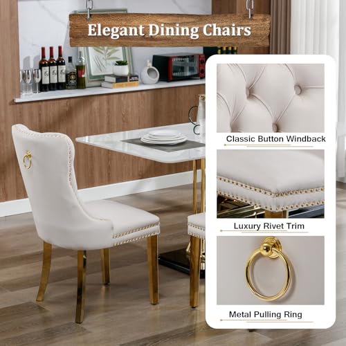 7 Piece White Marble Dining Table Set with 6 Grey Velvet Upholstered Chairs L2509