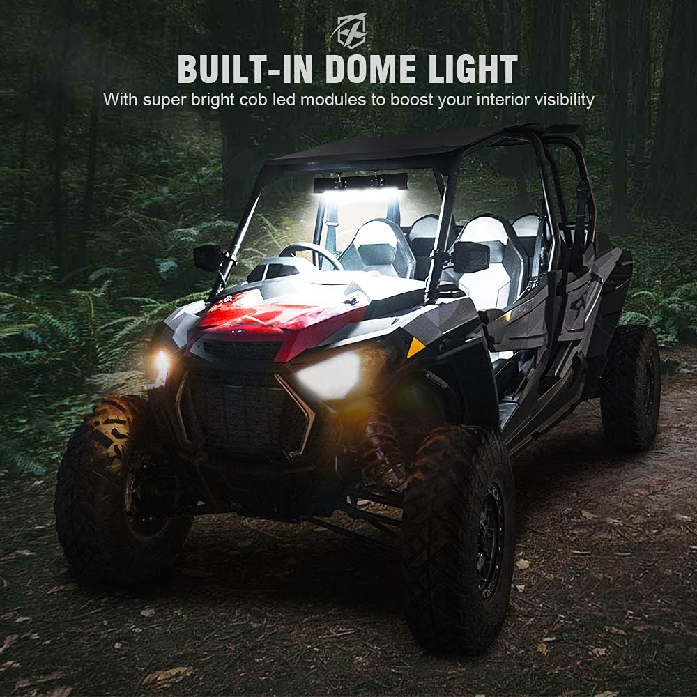 Aluminum UTV Rear View Center Mirror with Interior Lights B18007
