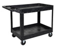 Black Heavy-Duty 2 Shelf Utility Cart L809225