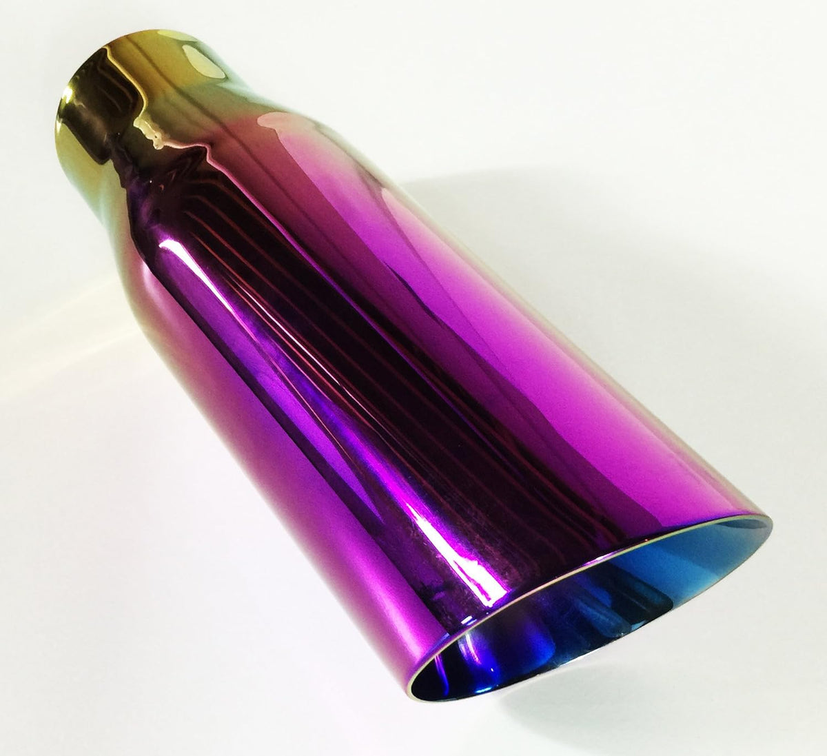 Exhaust Tip 4.00" OD 3.00" ID X 12.00" Long 3.00" Inlet Double Wall Stainless Steel Burned Color Purple Pack of 2 J661
