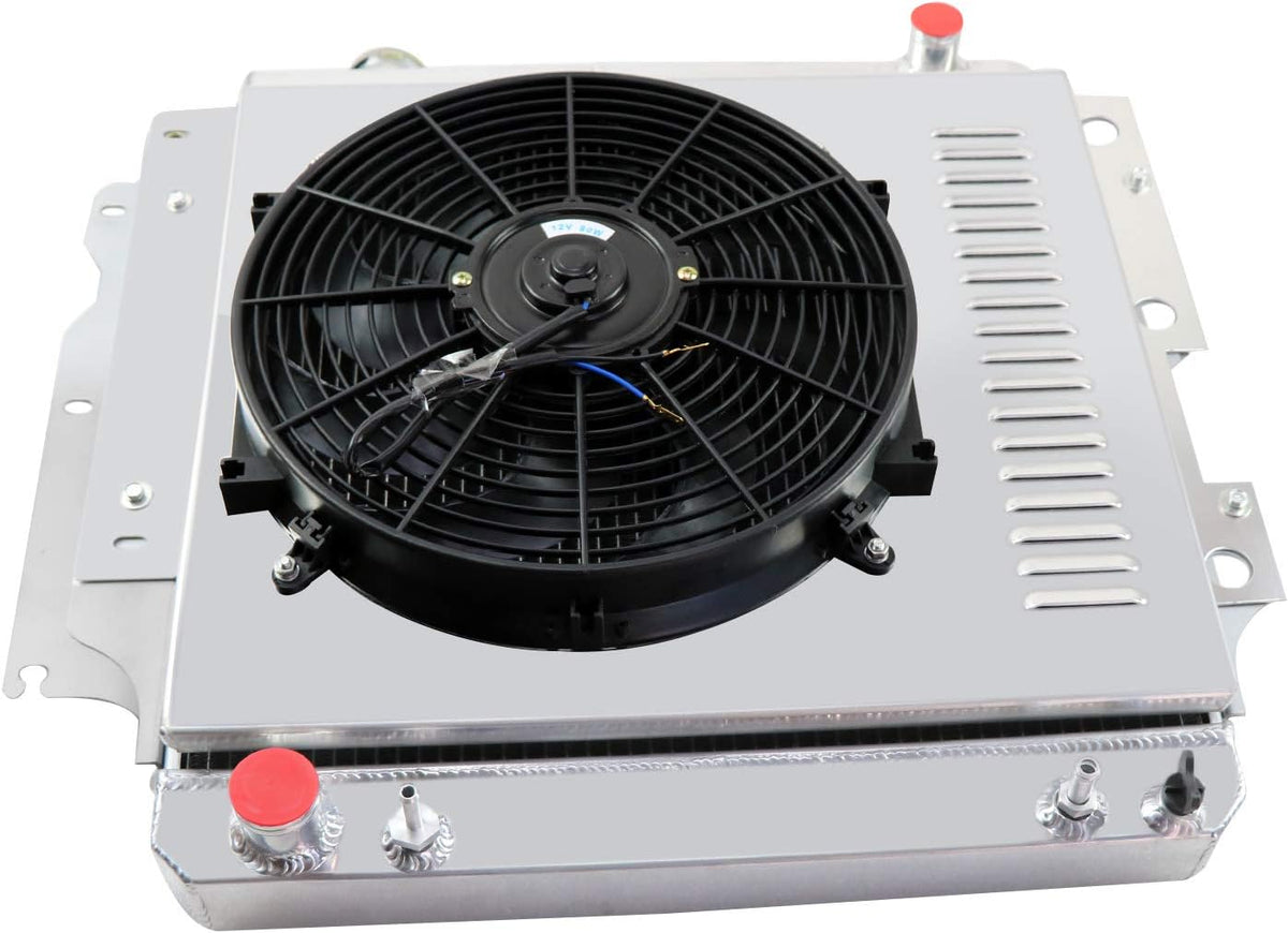 CoolingCare Radiator Compatible with 1987-2006 Jeep Wrangler TJ (4 Row + Fan Relay) A828