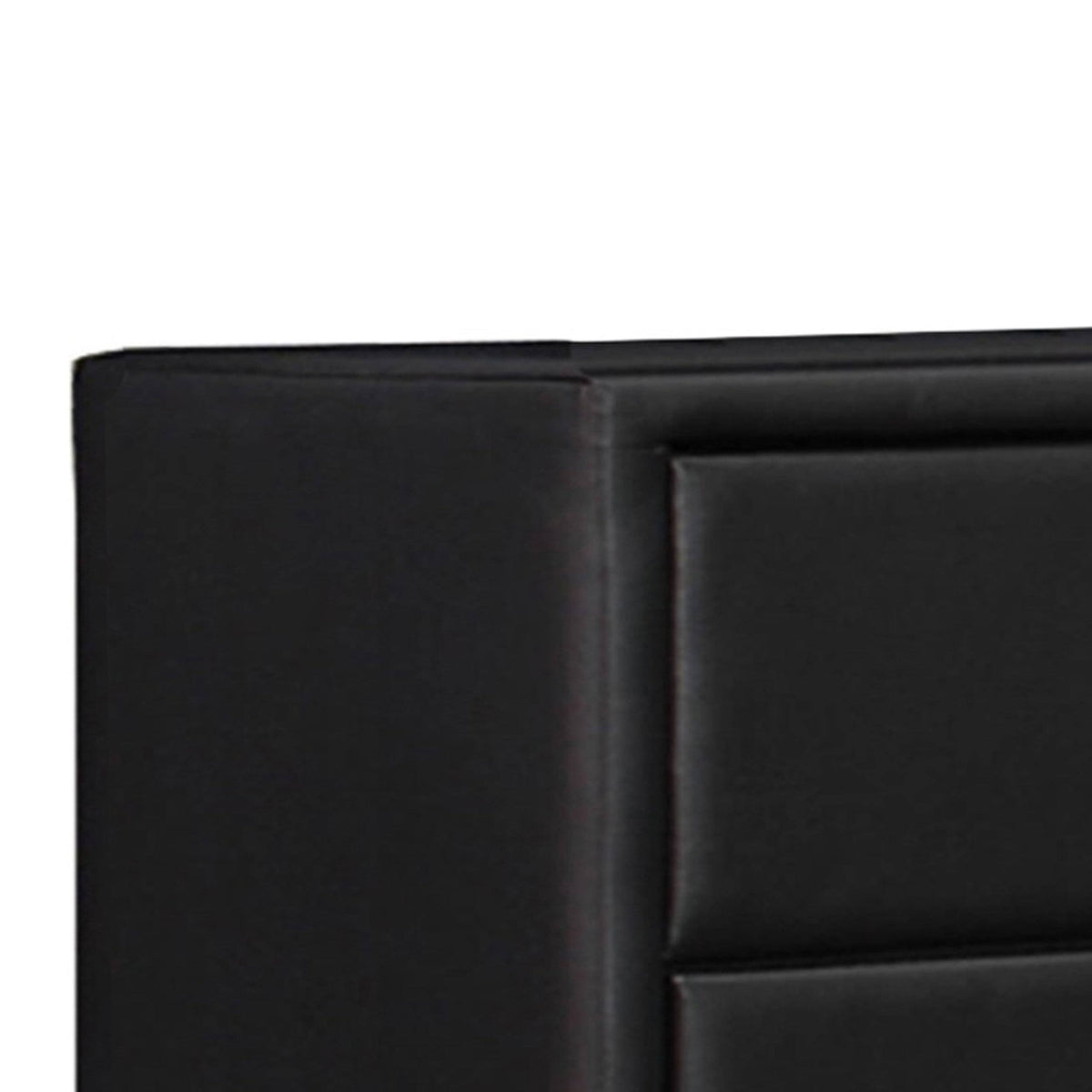 Black 5 Drawer Leatherette Wooden Frame Chest with Tapered Legs S70976
