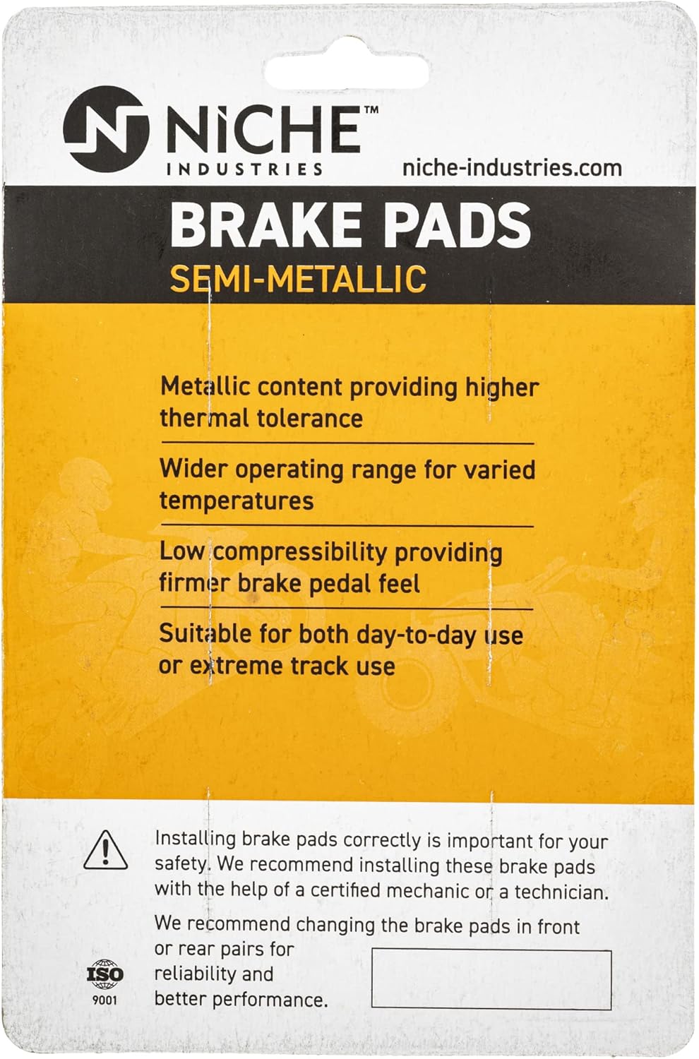 Complete Rear Brake Rotor Pad Semi Metallic Kit M680846