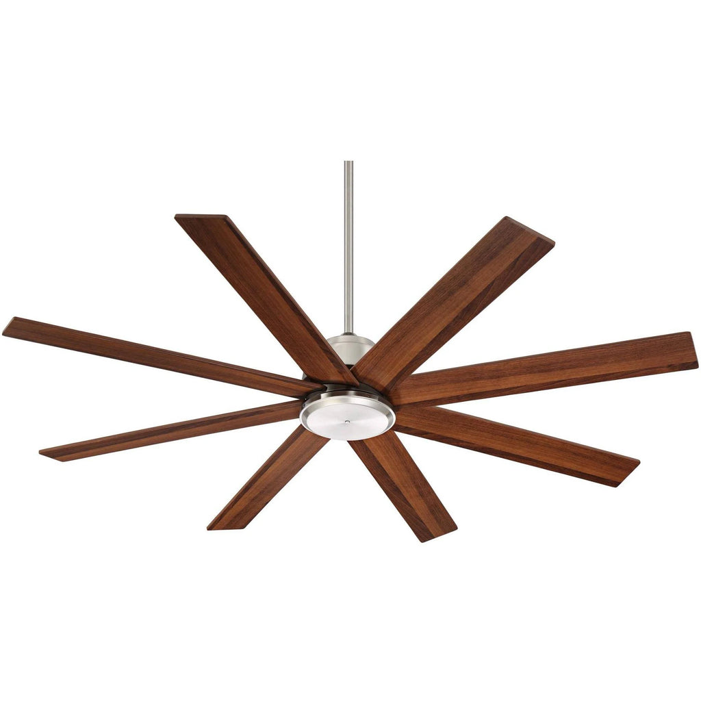 Brushed Nickel Walnut Blades Ceiling Fan with Remote X956