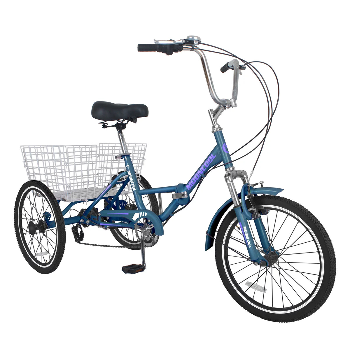 Folding 7 Speed Tricycle Bike with Large Basket L9505