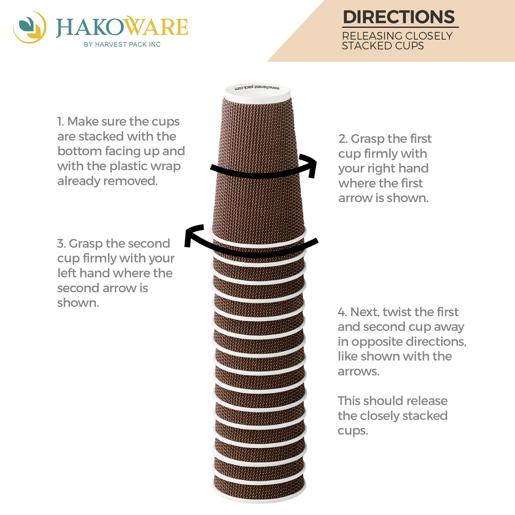 Disposable 12 fl oz Brown Rippled Double-Walled Paper Hot Cup with Lid 400 Sets K768833