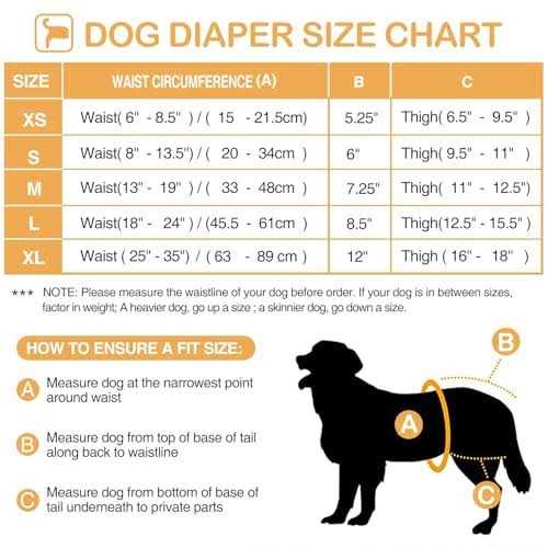 3 Pack Washable Female Dog Diaper with Suspender N32610