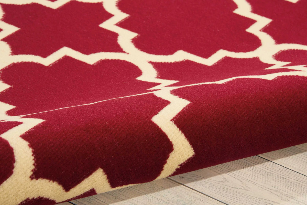 Red Moroccan Trellis Area Rug O28791