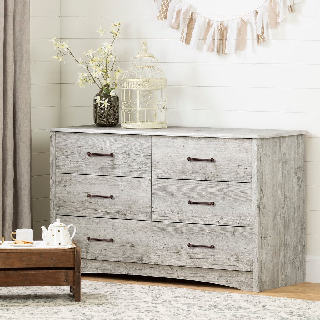 6 Drawer Double Dresser N658