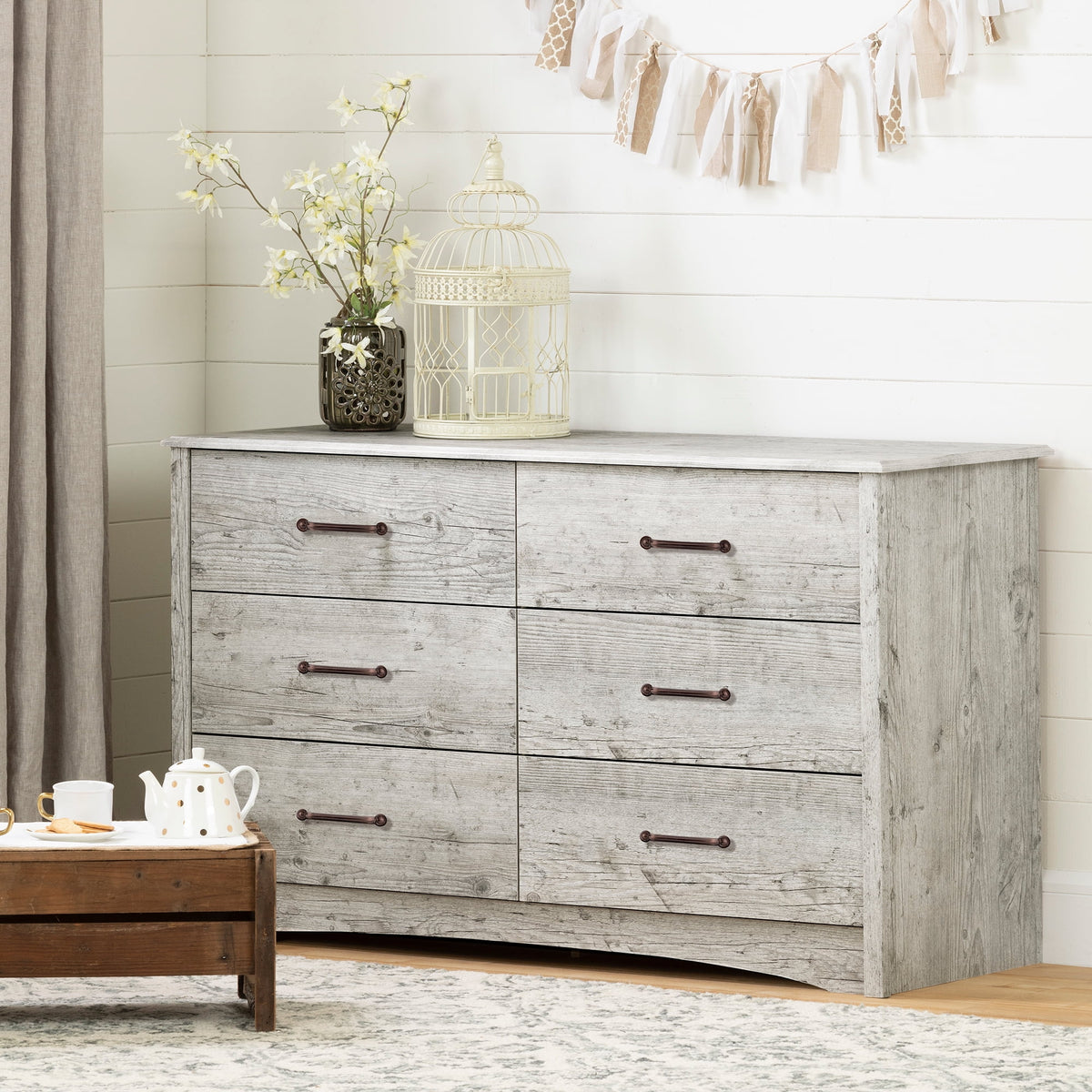 6 Drawer Double Dresser N658
