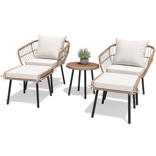 3 Piece Wicker Bistro Set with Cushions I782