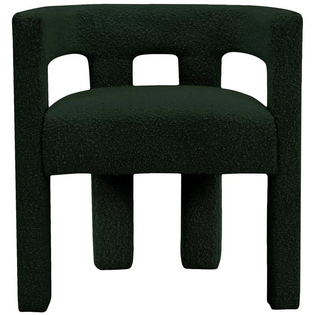 Green Boucle Fabric Accent Dining Chair W36490