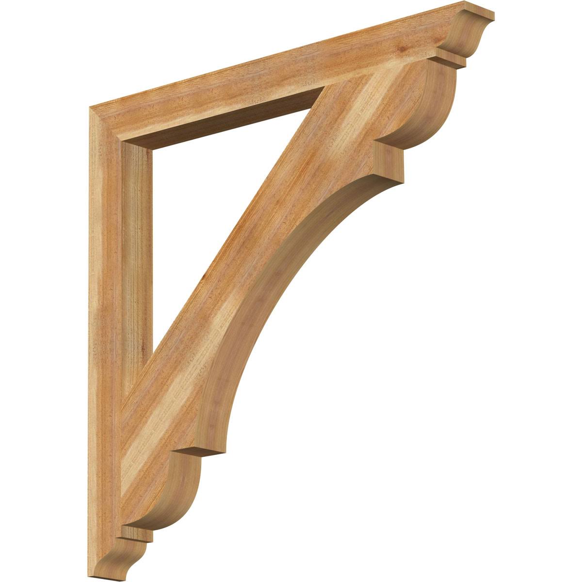 4x22W x 42x22D x 42x22H Traditional Rough Sawn Western Red Cedar Bracket T297