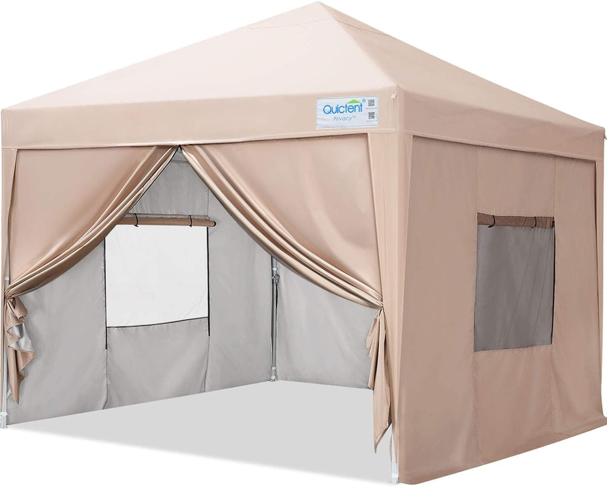 8x8 Pop Up Canopy Tent with 4 Sidewalls and Wheeled Bag U7953