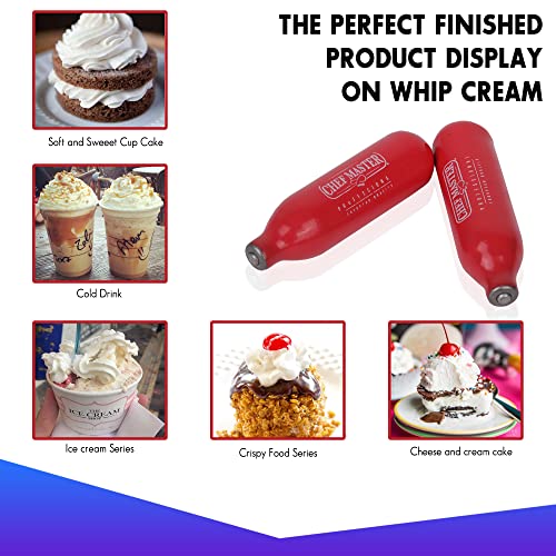 Whipped Cream Chargers, Low Carbon Steel, Pack of 10 Y9166