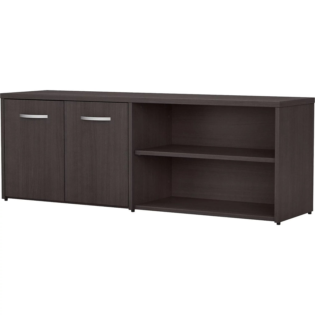 Storm Gray Storage Cabinet with Doors and Shelves M762