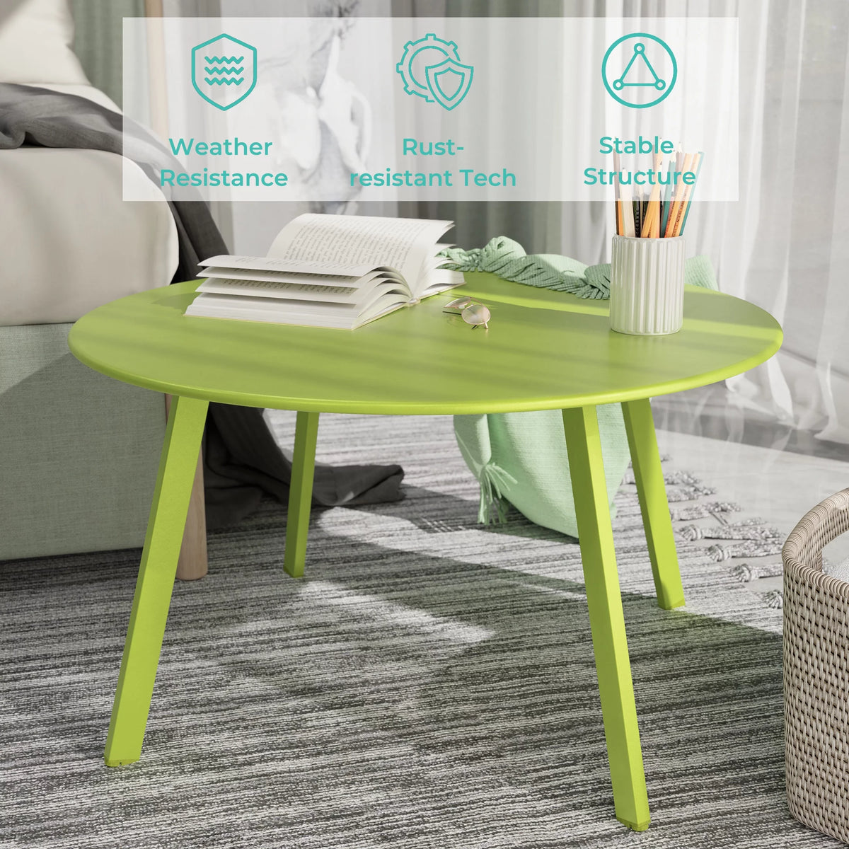 Round Steel Outdoor Coffee Table C513