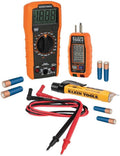 Digital Multimeter Electrical Test Kit with Non-Contact Voltage Tester, Receptacle Tester, Test Leads, Pack of 2 B9842