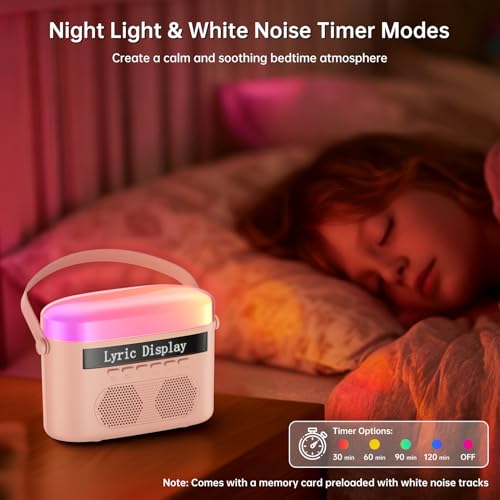 Portable Bluetooth Karaoke Machine with Lyrics Display Screen T57150