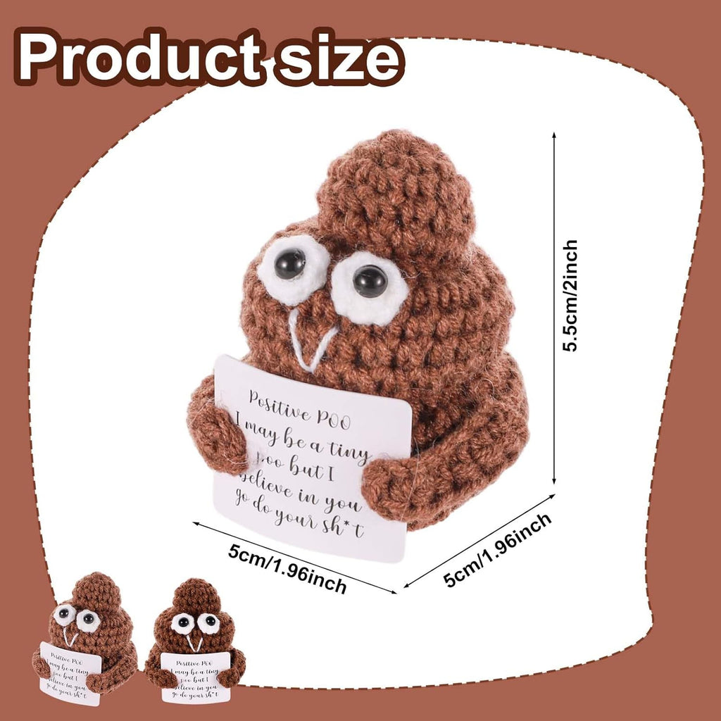 3 Inch Crochet Doll with Positive Cards O221756