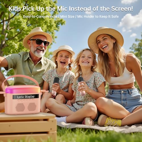 Portable Bluetooth Karaoke Machine with Lyrics Display Screen T57150
