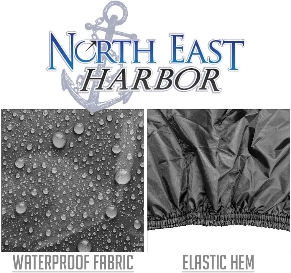 Waterproof RV Fifth Wheel Cover Fits Length 35'-40' with Zippered Panels J859359