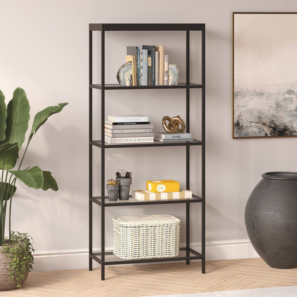 Brass Finish Bookcase G9137