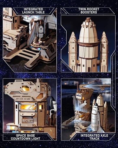 3D Wooden Space Shuttle Puzzle with Lighting Y412