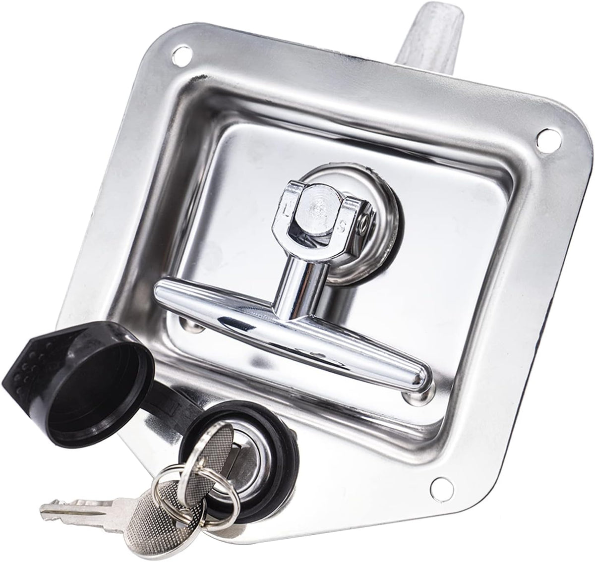 4 Pack Stainless-Steel T Handle Lock with Gasket and Keys D589022