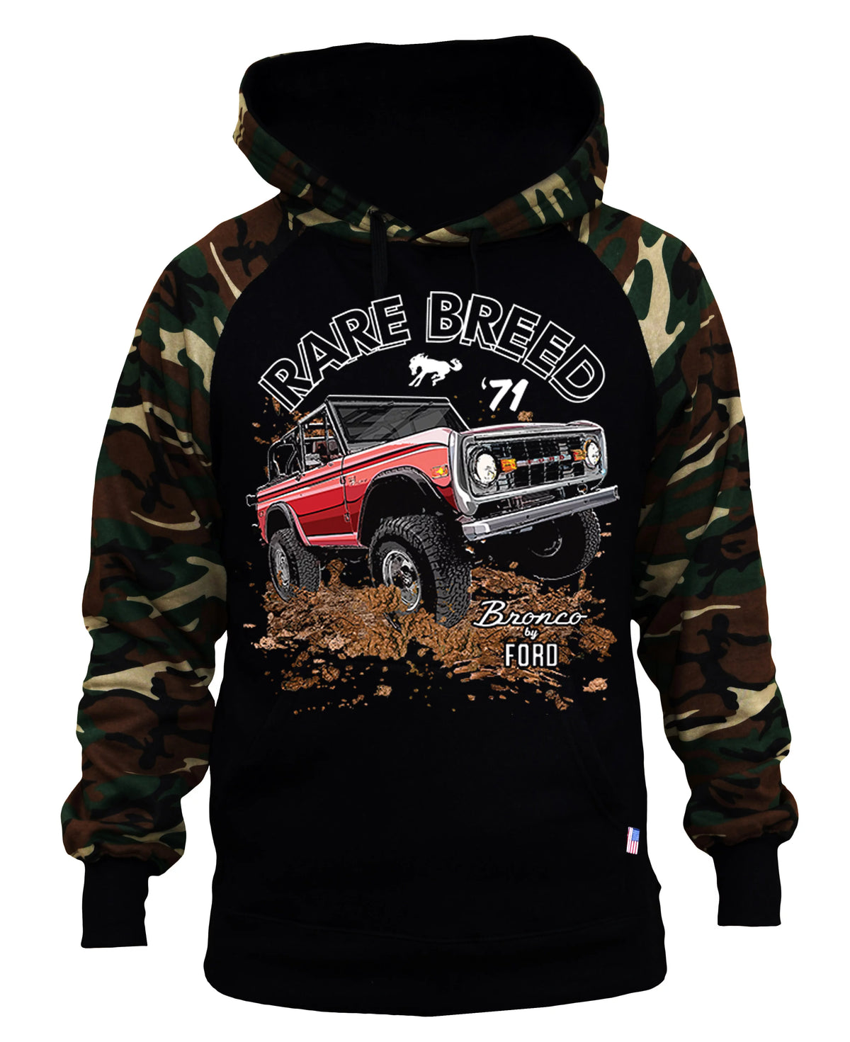 Black Camo Raglan Hoodie A273143