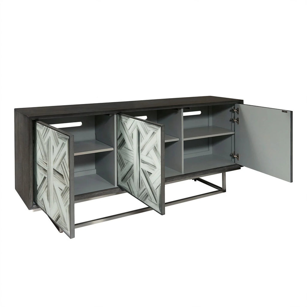 3-Door Wood Credenza with Adjustable Shelf G853