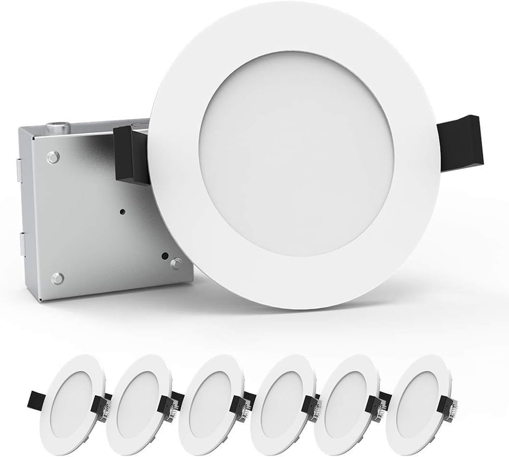 12Pack 6 Inch 12W 80W Eqv 800 Lm Dimmable Ultra Thin LED Recessed Lighting (5000K) O683