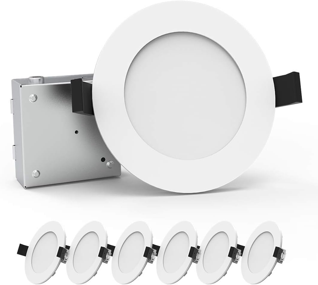 12Pack 6 Inch 12W 80W Eqv 800 Lm Dimmable Ultra Thin LED Recessed Lighting (5000K) O683