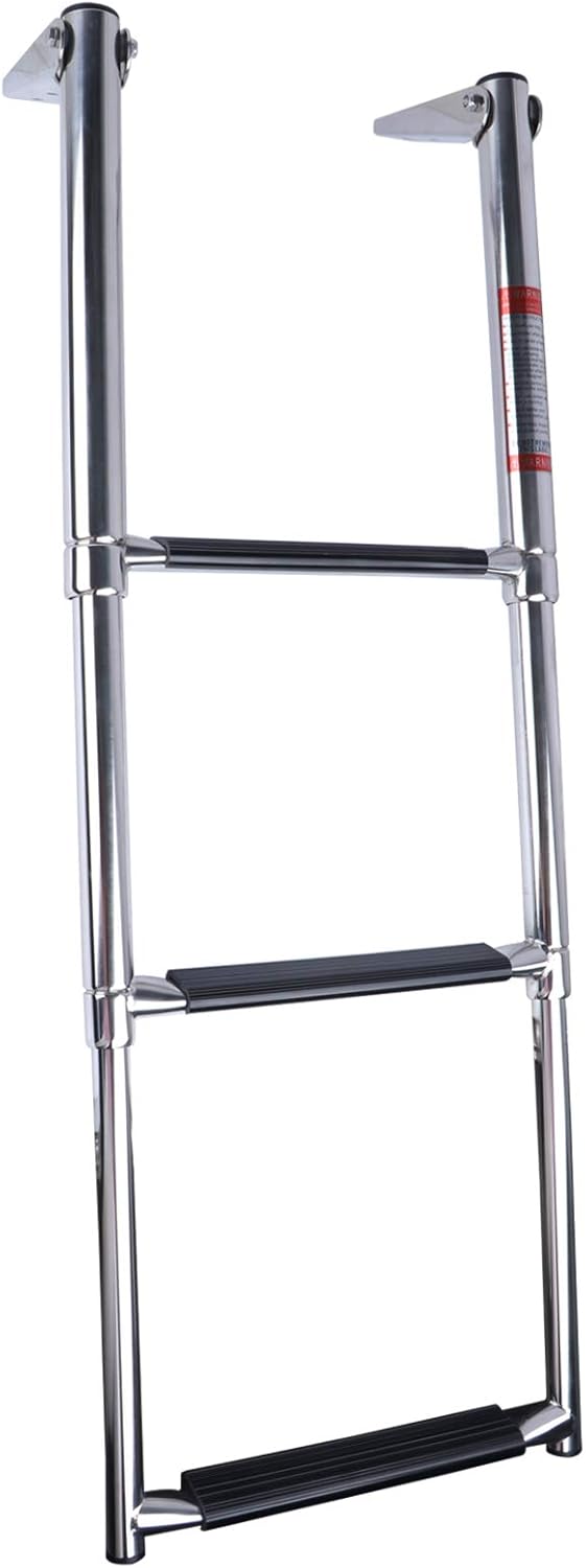 3 Step Folding Stainless Steel Swim Ladder, Pack of 2 Q906272