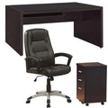 3 Piece Office Chair File Cabinet and Computer Desk Set I78236